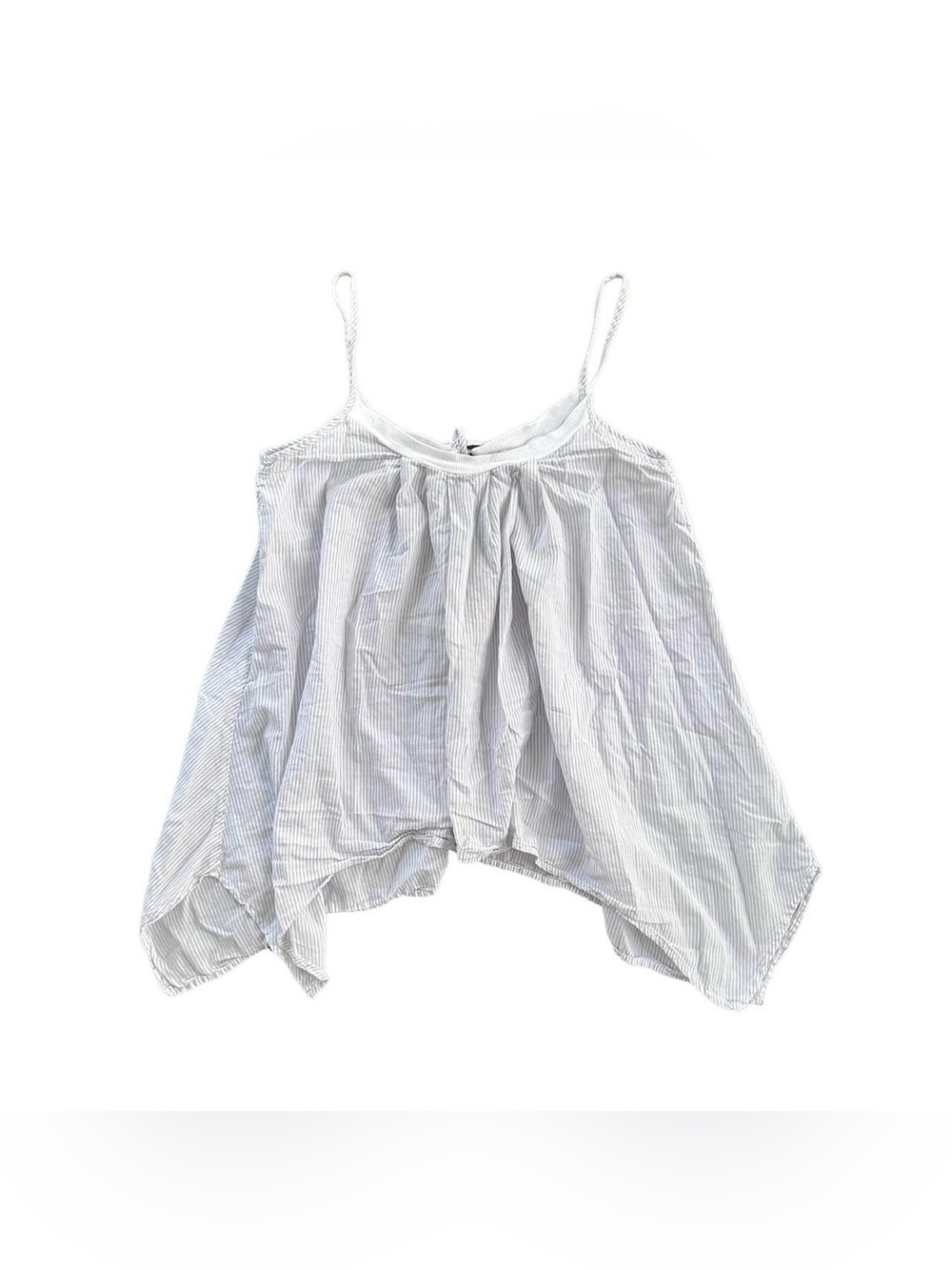 Splendid Womens Gray/White Flowy Lightweight Tank Top Cotton Blouse Size S